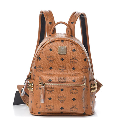 MCM Visetos Side Stud Mini Stark Backpack Cognac 1 of 13