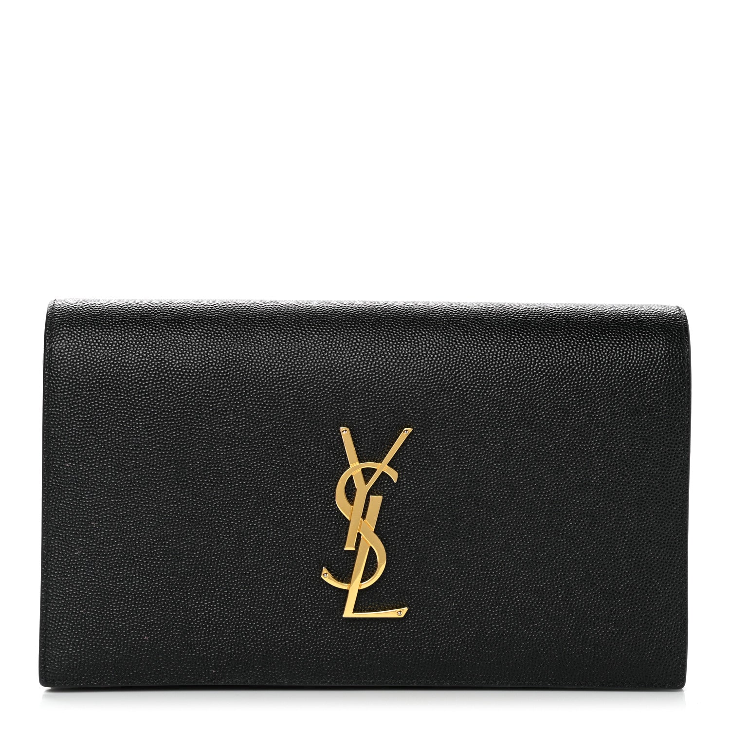 Saint Laurent Grain De Poudre Classic Monogram Kate Clutch Black 1 of 6
