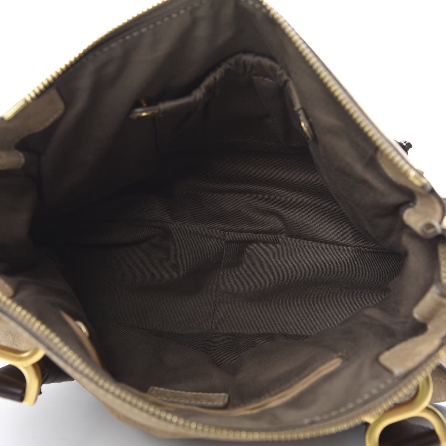 Chloe Nubuck Medium Marcie Satchel Greige 5 of 17