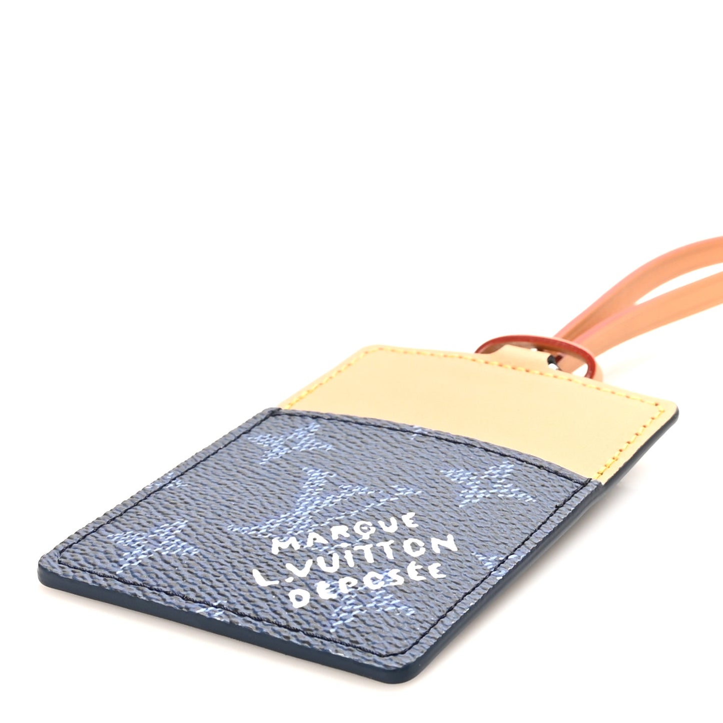 Monogram Heritage Badge Holder Ocean Blue