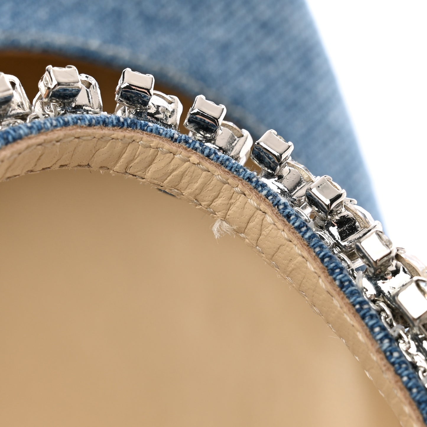 Denim Crystal Bing 100 Pumps 37.5 Blue