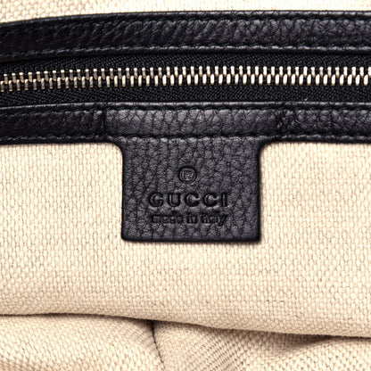 Gucci Pebbled Calfskin Studded Medium Soho Chain Shoulder Bag Black 6 of 9