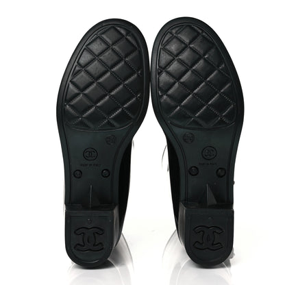 Chanel Rubber Camellia Rain Boots 39 Black 5 of 7