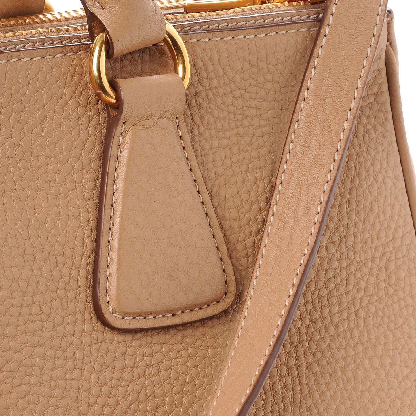 Vitello Daino Large Double Zip Tote Sughero