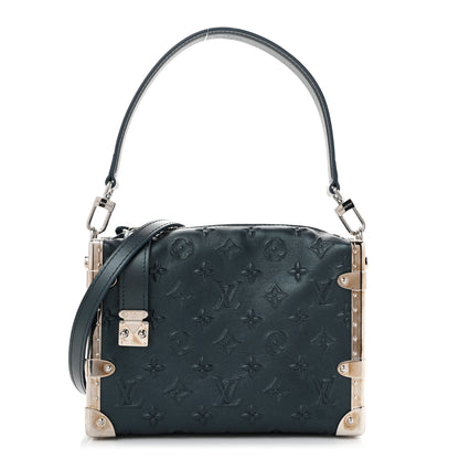 Louis Vuitton Calfskin Debossed Monogram Side Trunk Moon Bleu 1 of 11