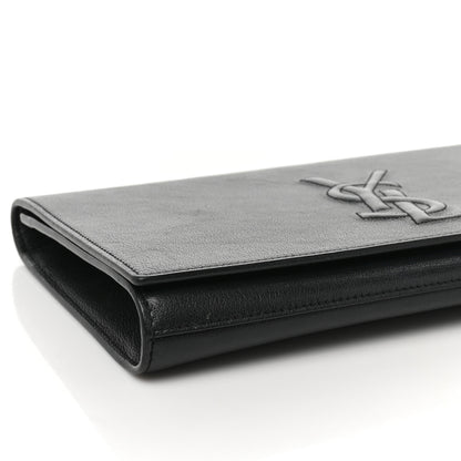 Saint Laurent Calfskin Monogram Large Belle De Jour Clutch Black 7 of 8