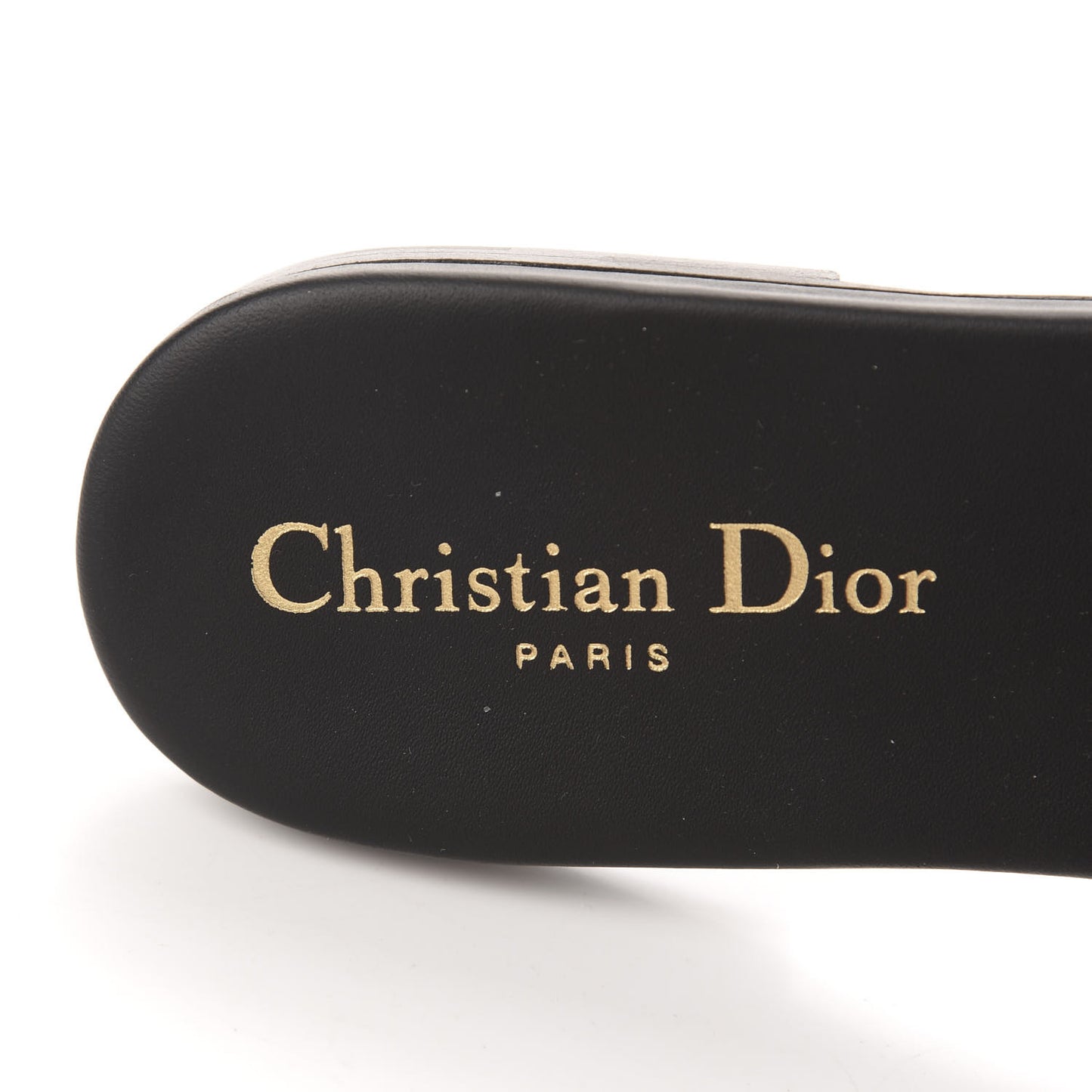 Calfskin 30 Montaigne Flat Slide Sandals 39 Black