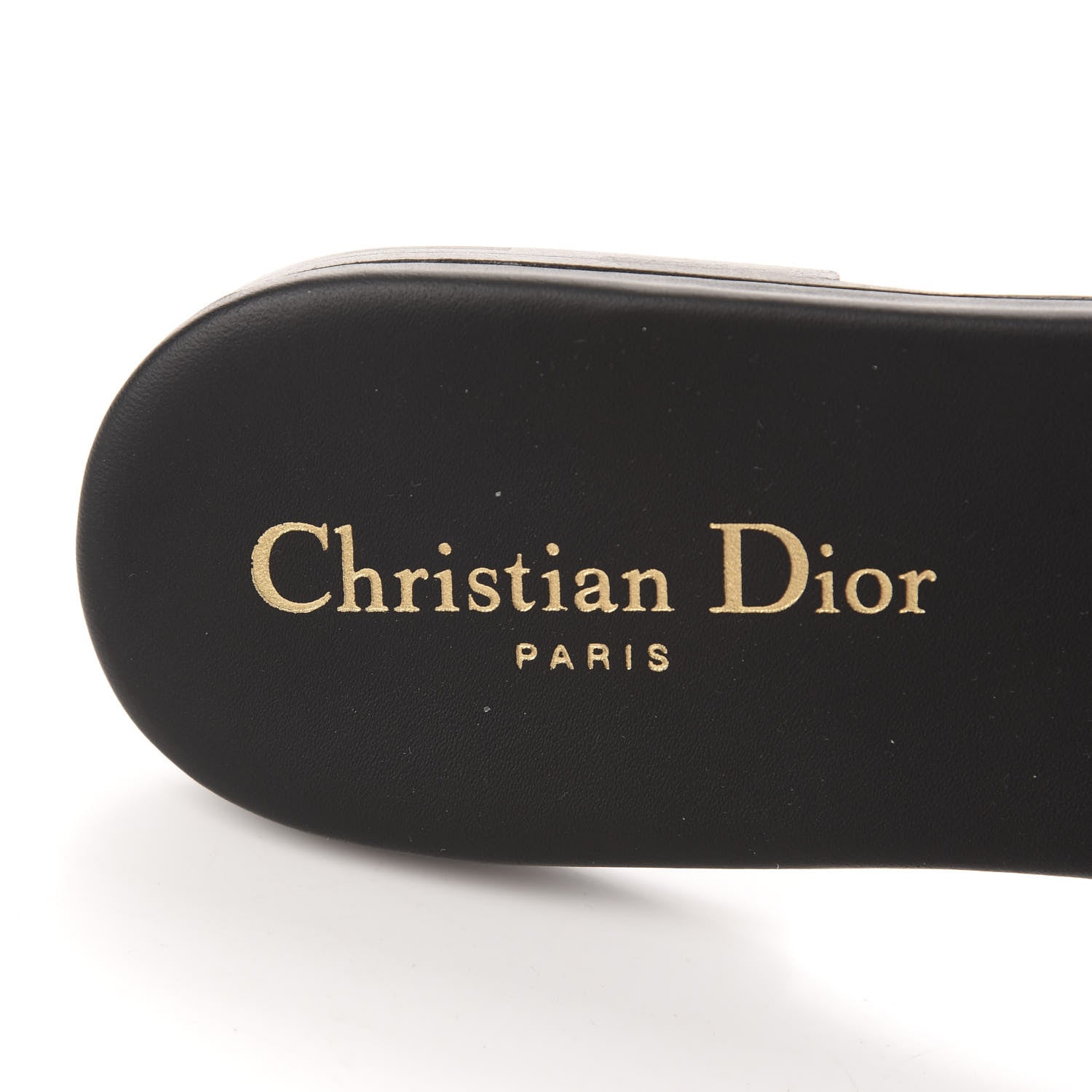 Christian Dior Calfskin 30 Montaigne Flat Slide Sandals 39 Black 6 of 10
