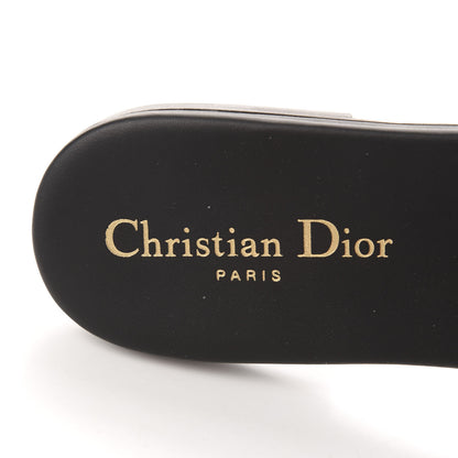 Christian Dior Calfskin 30 Montaigne Flat Slide Sandals 39 Black 6 of 10