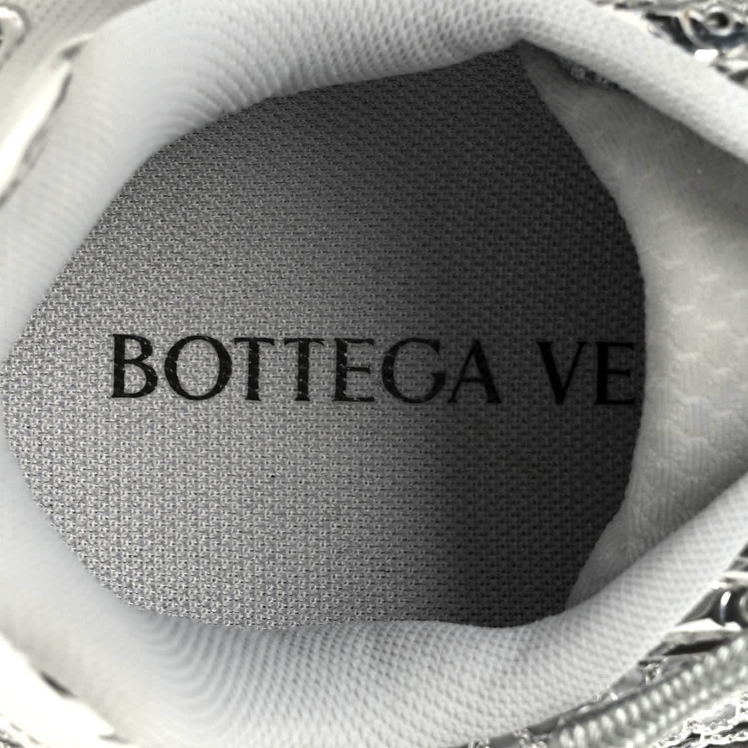 Bottega Veneta Calfskin Fishnet Fabric Orbit Sneakers 39 Silver 7 of 10