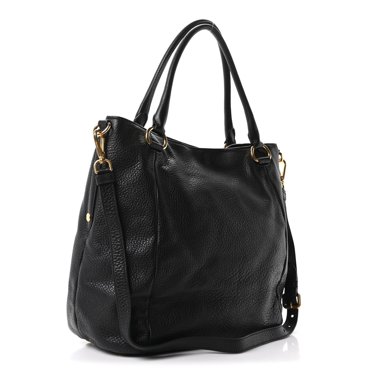 Prada Vitello Daino Shopping Tote Black 3 of 10