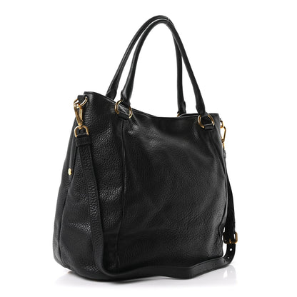 Prada Vitello Daino Shopping Tote Black 3 of 10