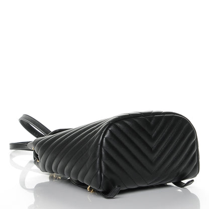 Chanel Calfskin Chevron Quilted Small Urban Spirit Backpack Black 4 of 7