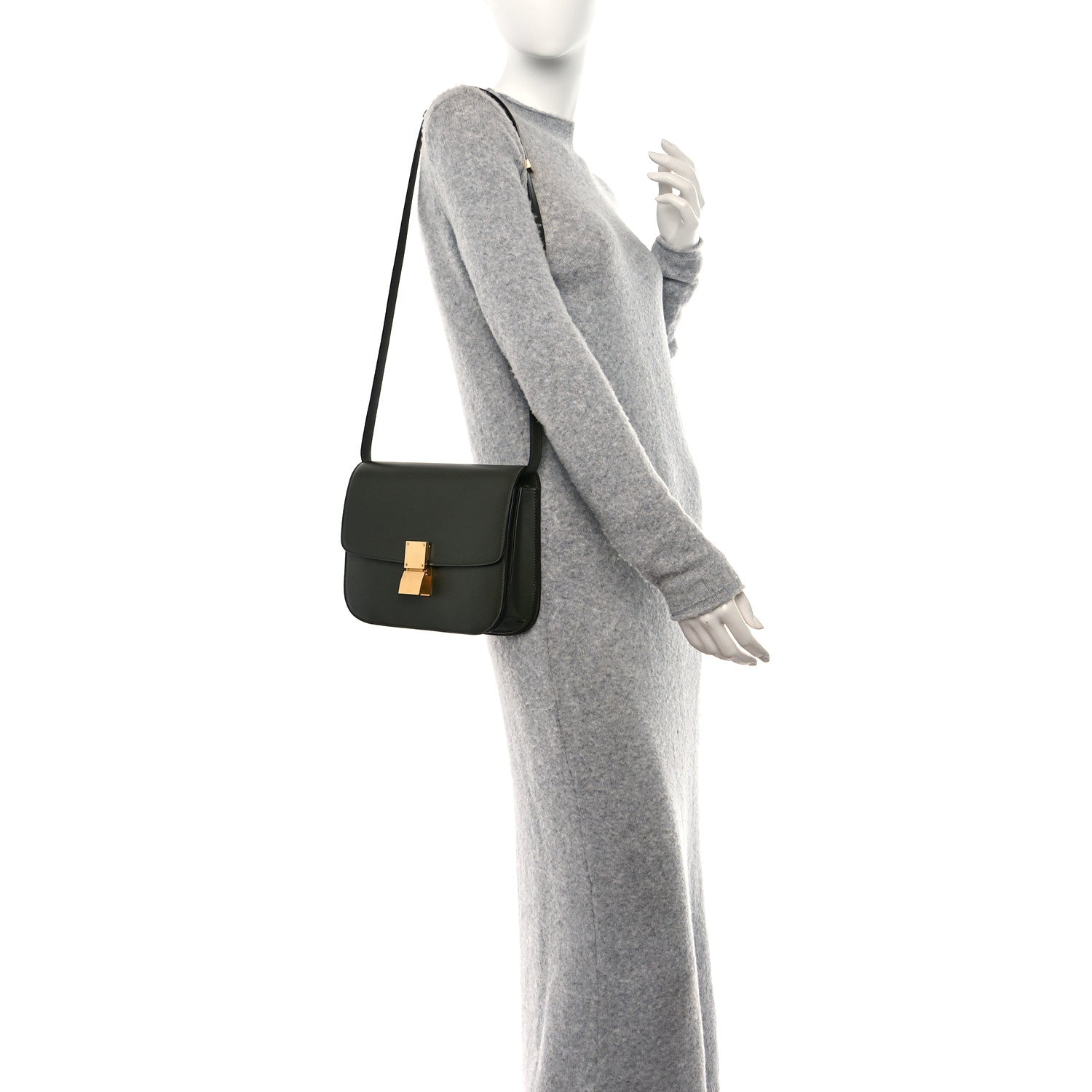 Celine Box Calfskin Classic Box Medium Flap Bag Green 2 of 13