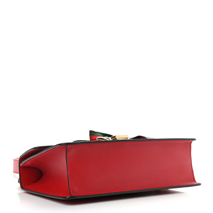 Gucci Calfskin Small Sylvie Shoulder Bag Hibiscus Red 3 of 11