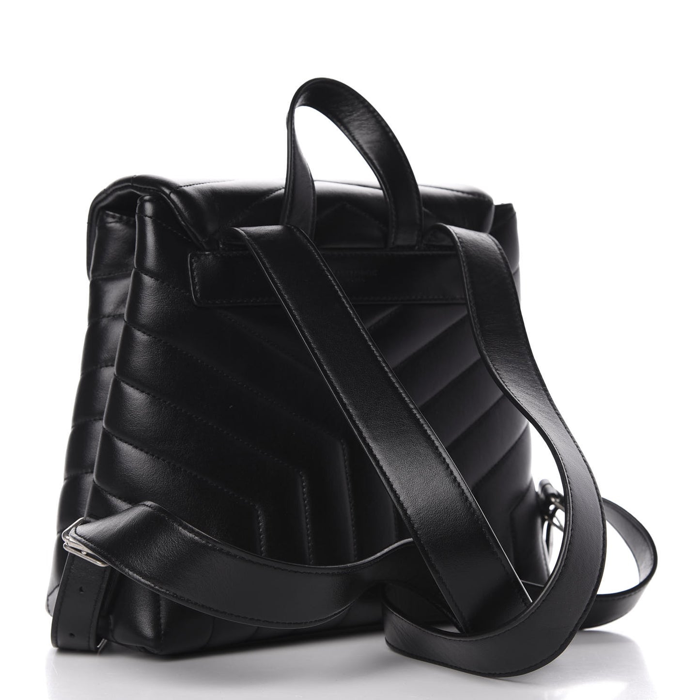 Calfskin Y Quilted Monogram Small Loulou Backpack Black