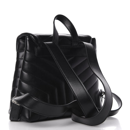 Saint Laurent Calfskin Y Quilted Monogram Small Loulou Backpack Black 2 of 8
