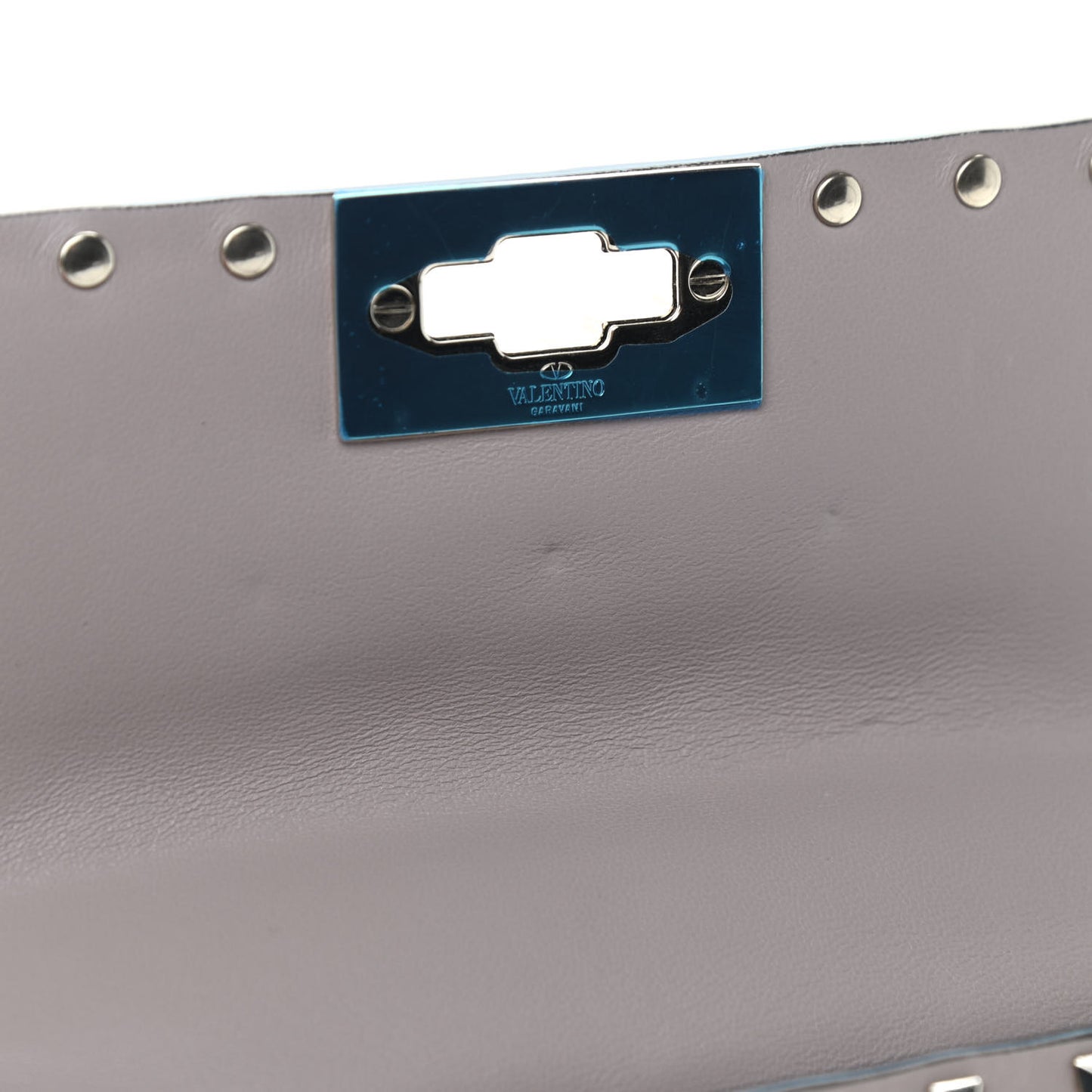 Nappa Small Rockstud Spike Shoulder Bag Poudre