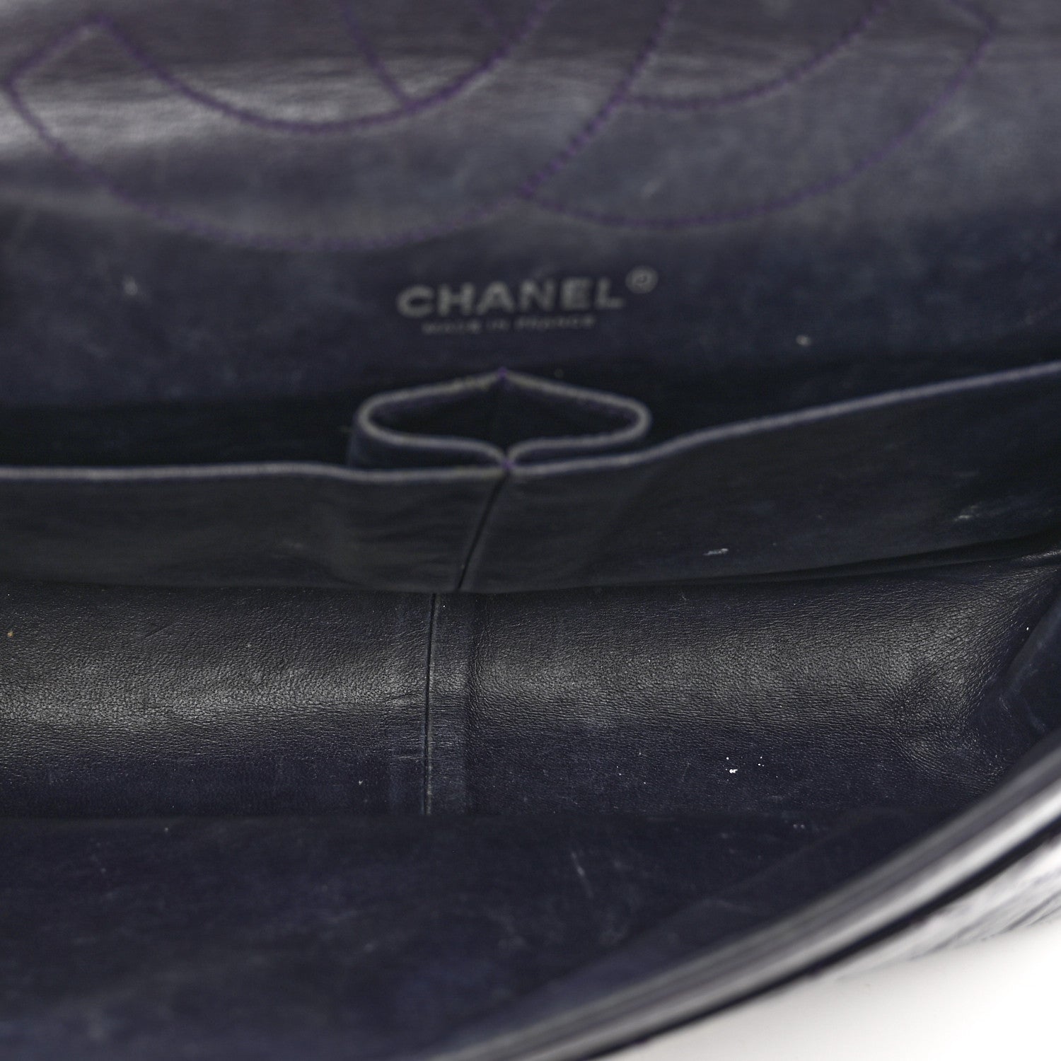 Chanel Aged Calfskin Quilted 2.55 Reissue 227 Flap Dark Purple 6 of 11
