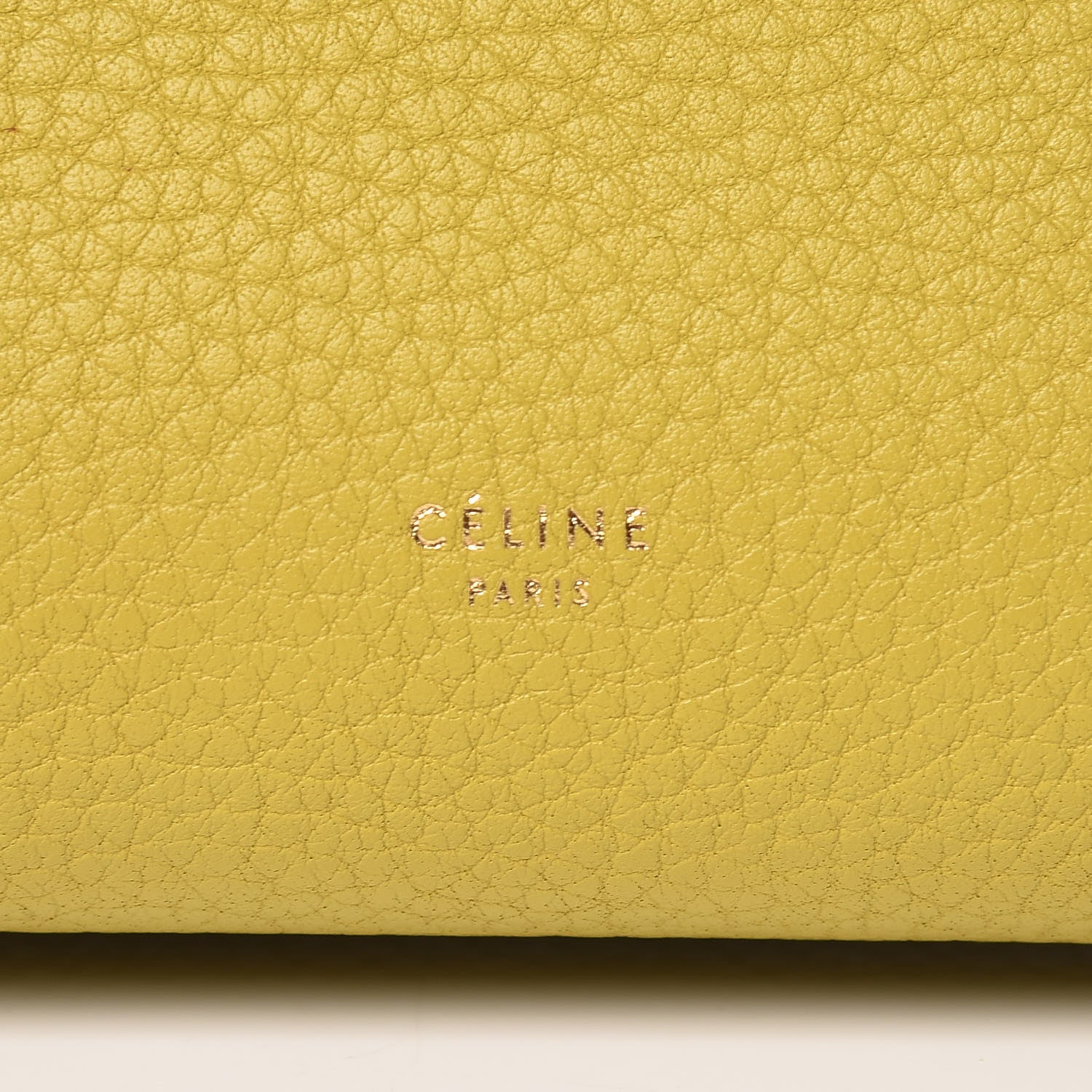 Celine Crisped Calfskin Mini Tie Knot Tote Chartreuse 6 of 11