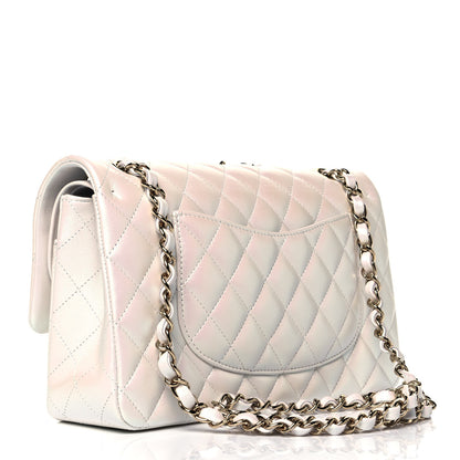 Chanel Iridescent Calfskin Quilted Medium Double Flap White 3 of 8