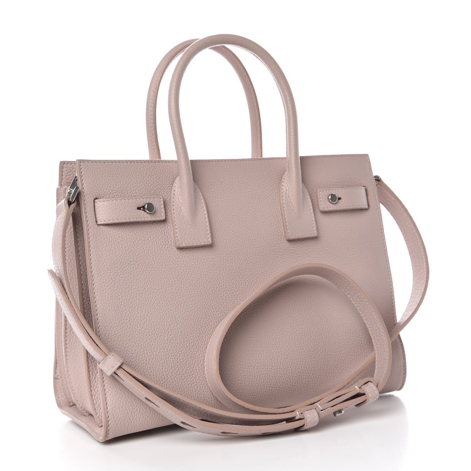 Saint Laurent Grained Calfskin Baby Sac De Jour Souple Powder Pink 4 of 11