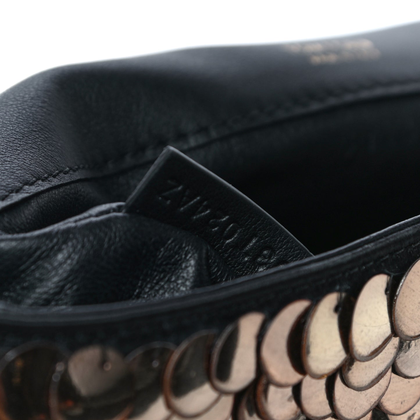 Paillette Embellished Large Natalia Chain Bag Vintage Gold Black