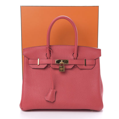 Hermes Taurillon Clemence Birkin 30 Bougainvillea 11 of 11