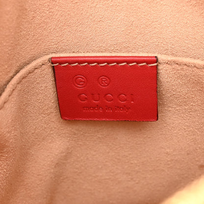Gucci GG Supreme Monogram Blooms Mini Chain Shoulder Bag Beige Blue Navy Hibiscus Red 6 of 10
