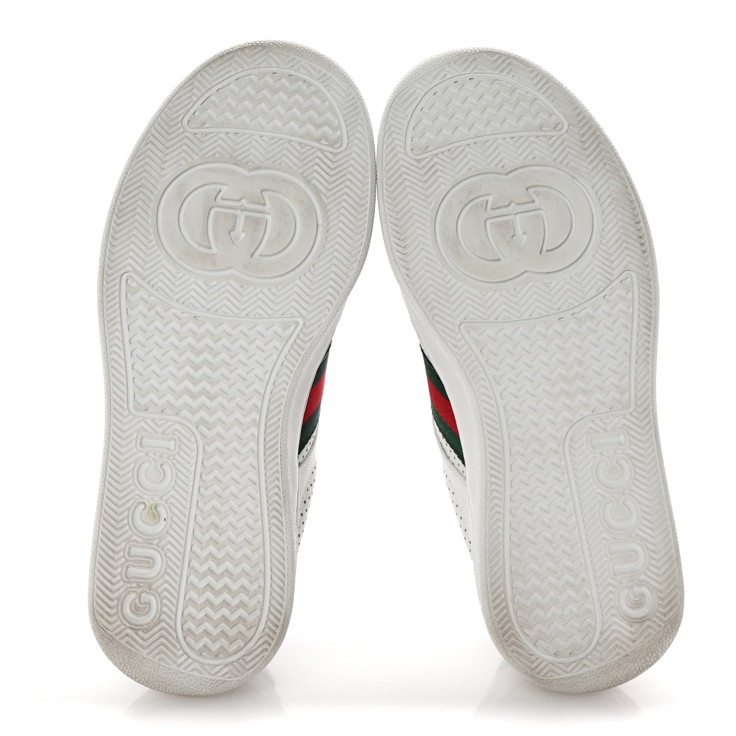 Gucci Calfskin Web Perforated Womens Platform 55mm Sneakers 38.5 White Bright Splash 6 of 10