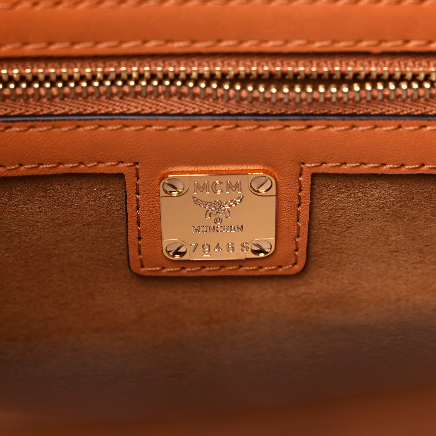MCM Visetos Large Munich Tote Cognac 7 of 9