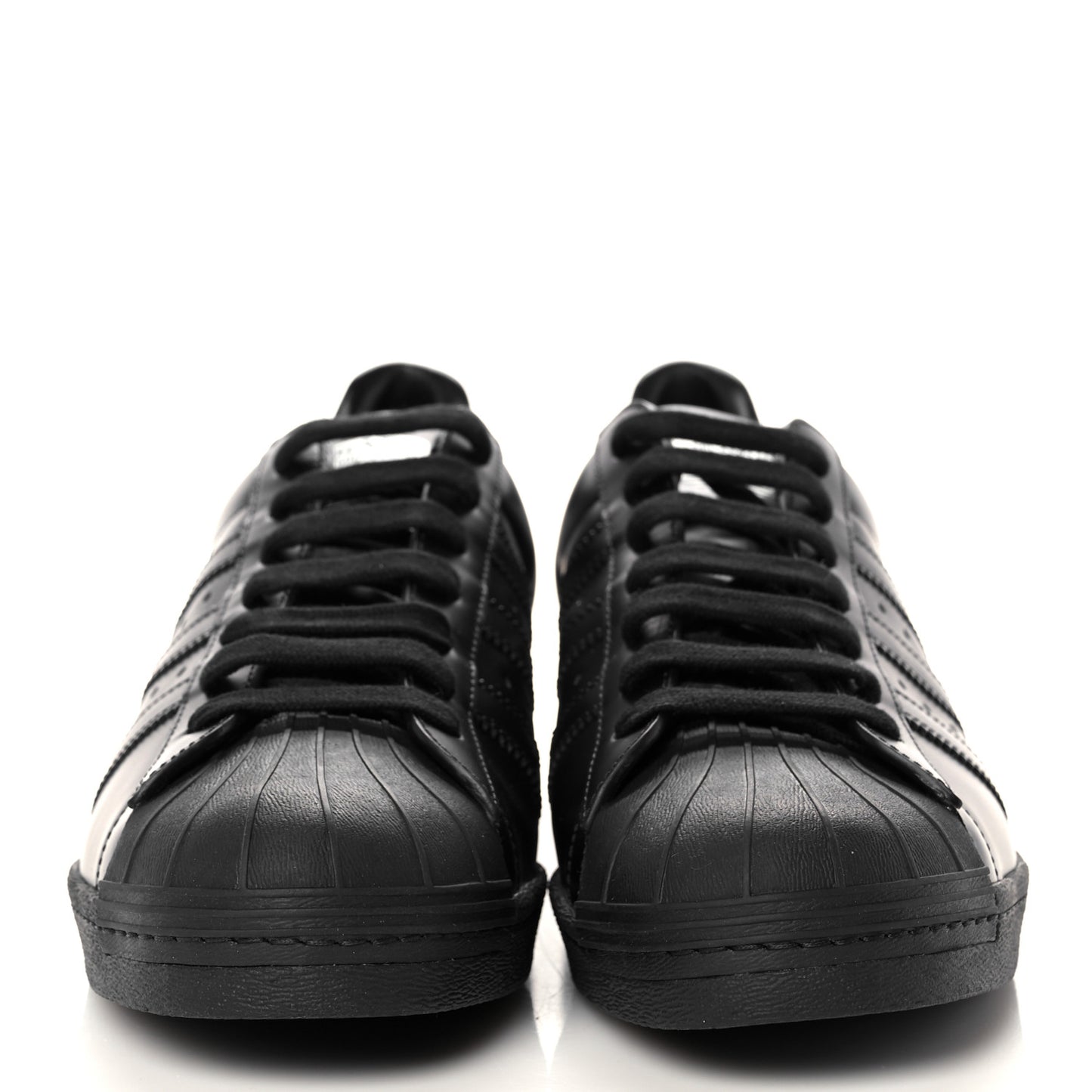 X ADIDAS Brushed Calfskin Logo Mens Superstar Sneakers 11.5 Black