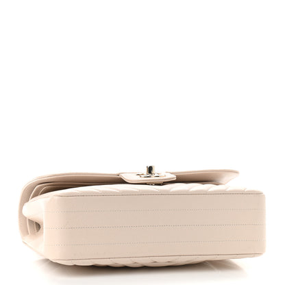 Chanel Caviar Chevron Quilted Small Double Flap Ivory 4 of 10