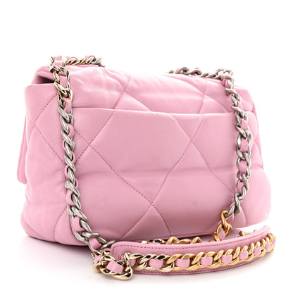 Chanel Lambskin Quilted Medium Chanel 19 Flap Pink 3 of 17