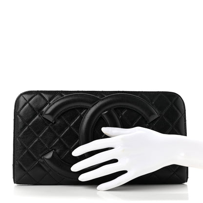 Chanel Lambskin Quilted Coco Midnight Clutch Black 2 of 7