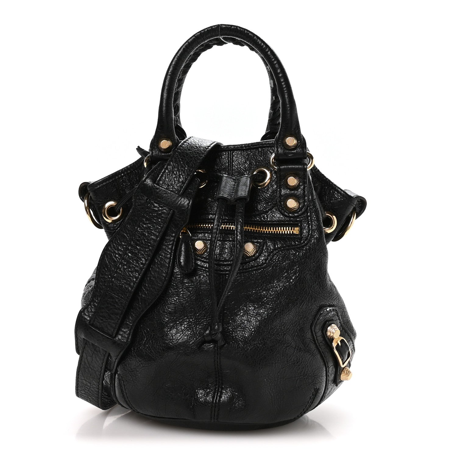 Balenciaga Agneau Giant 12 Gold Hardware Mini Pompon Black 1 of 11