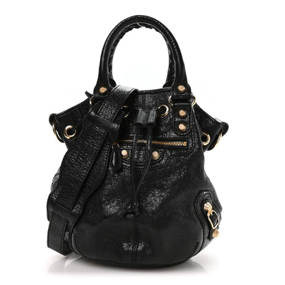 Balenciaga Agneau Giant 12 Gold Hardware Mini Pompon Black 1 of 11