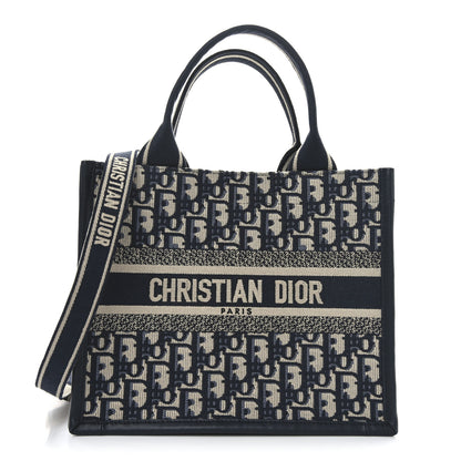 Christian Dior Oblique Calfskin Small Book Tote With Strap Blue Multicolor 1 of 10