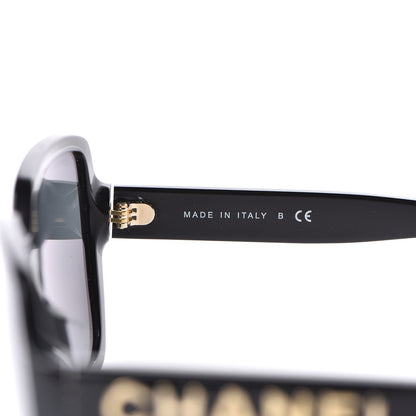 Chanel Acetate Polarized Square Sunglasses 5408 Black 6 of 7