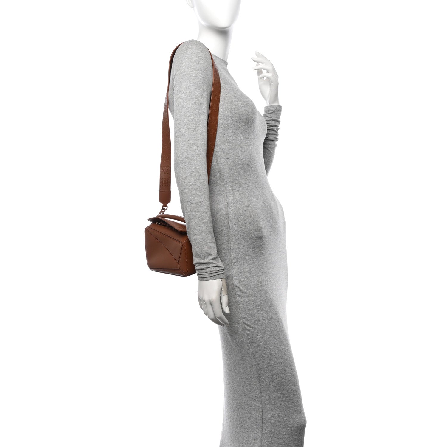 Loewe Satin Calfskin Mini Puzzle Bag Pecan 2 of 11