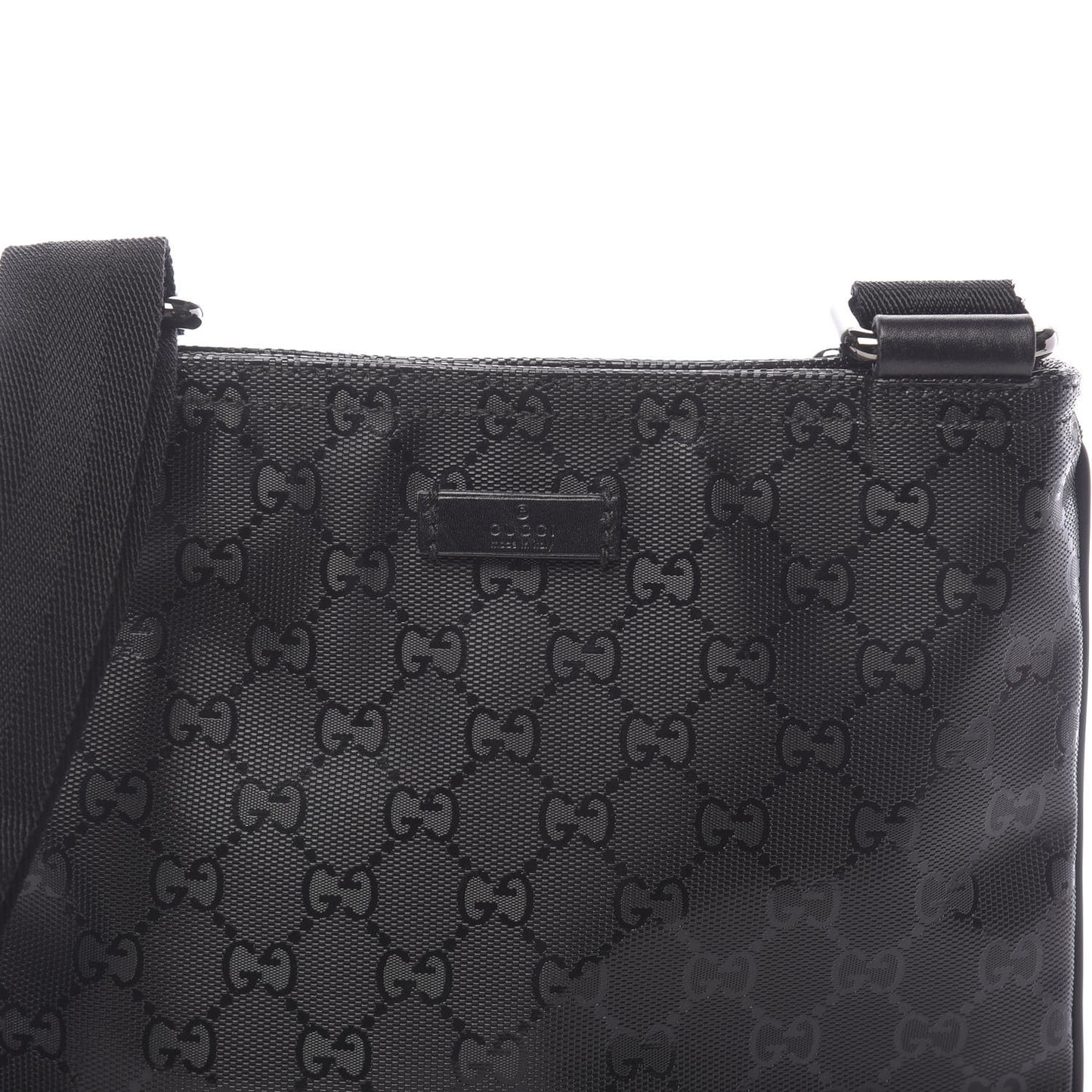 Imprime Monogram Small Flat Messenger Bag Black