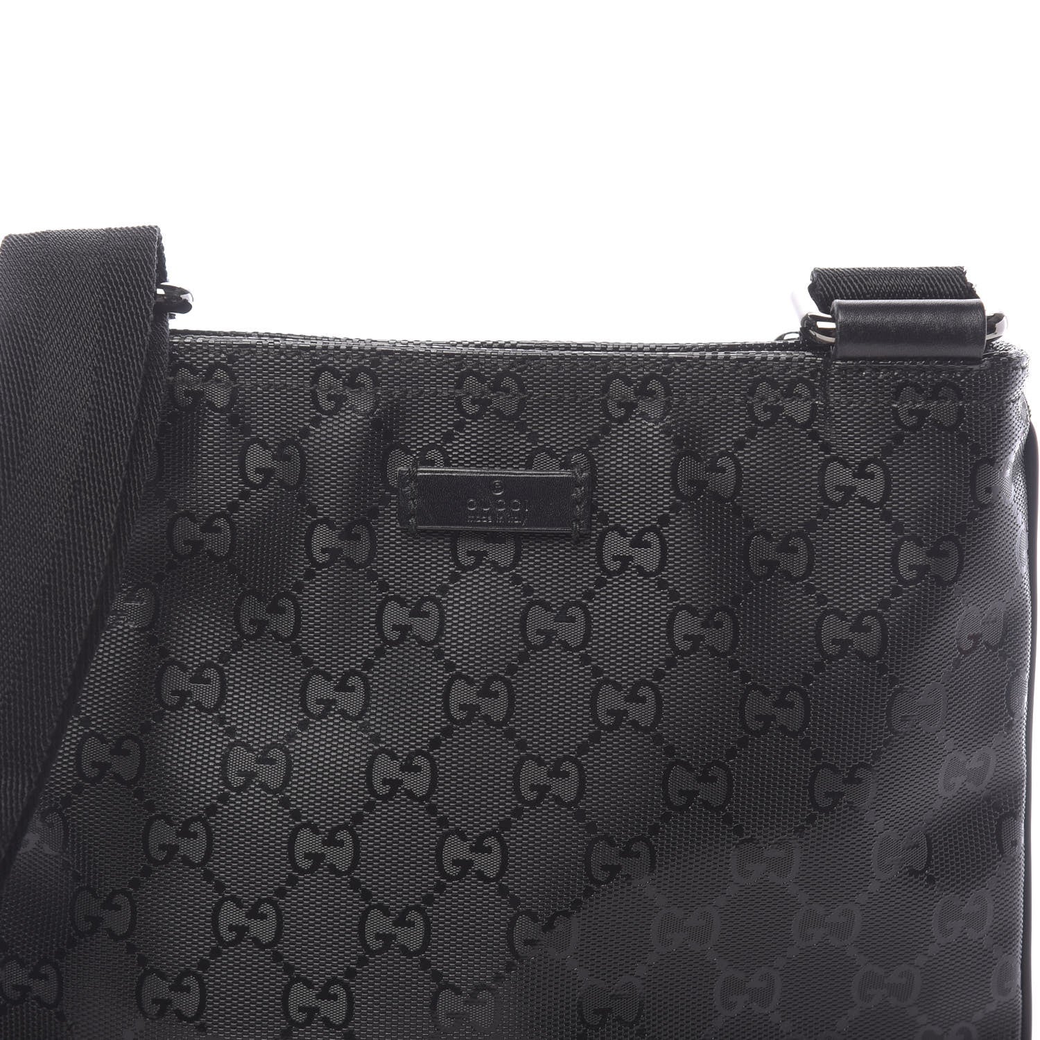 Gucci Imprime Monogram Small Flat Messenger Bag Black 10 of 10
