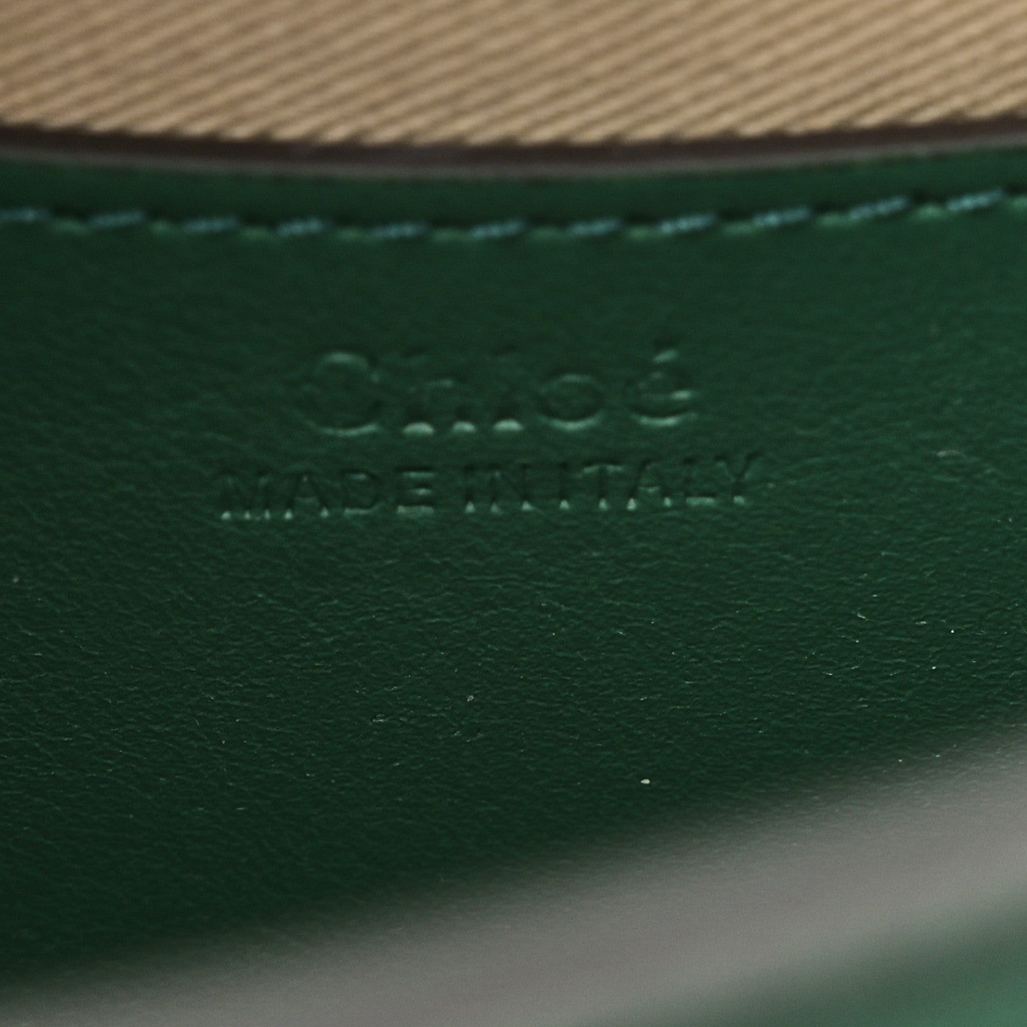 Chloe Calfskin Crocodile Embossed Small Tess Bag Woodsy Green 6 of 9