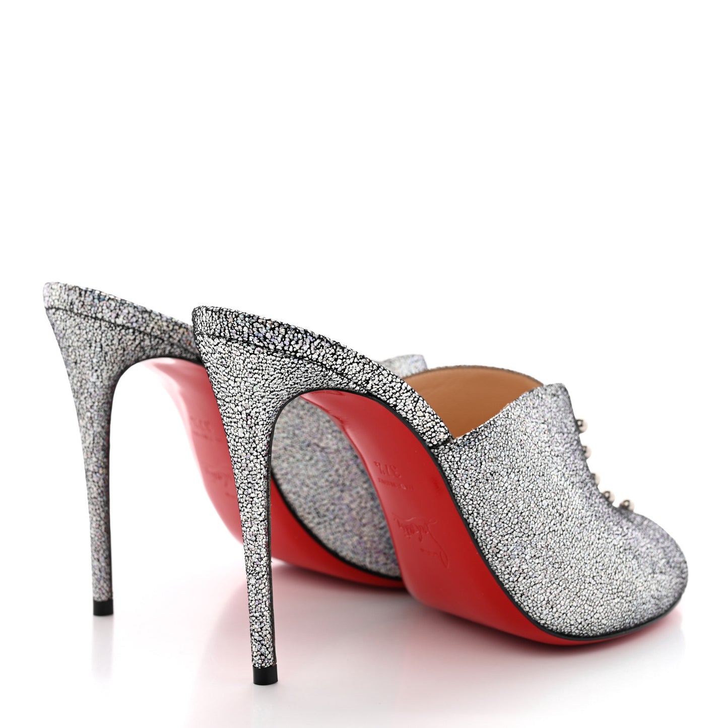 Nappa Mica PVC Glitter Predumule 100 Pumps 37.5 Silver