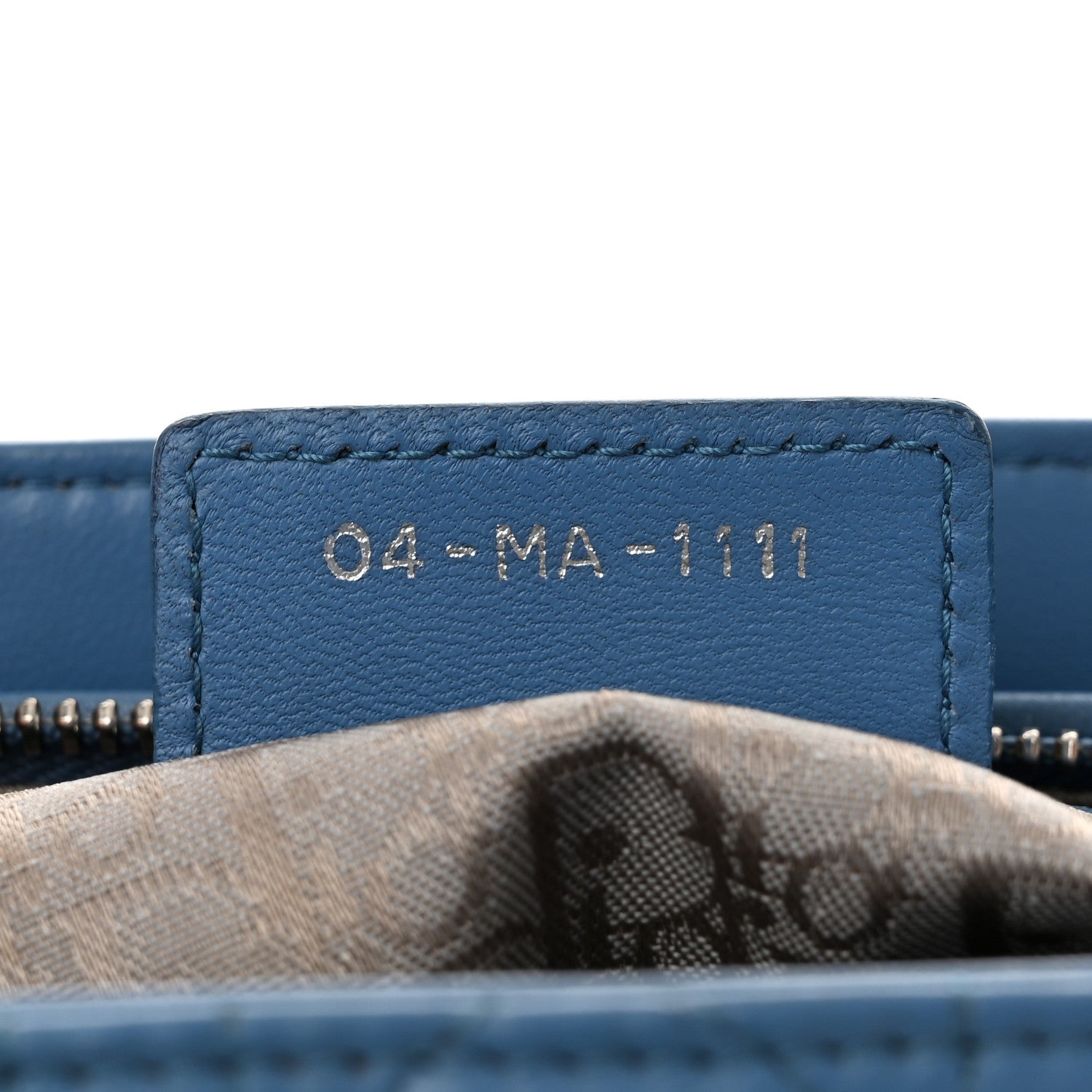 Christian Dior Lambskin Cannage Large Lady Dior Blue 7 of 10