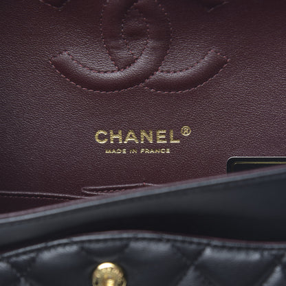 Chanel Lambskin Quilted Medium Double Flap Black 6 of 12