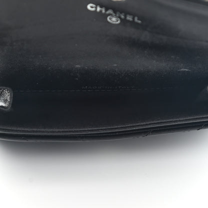 Chanel Lambskin Chevron Quilted Studded Flap Card Holder Black 5 of 12