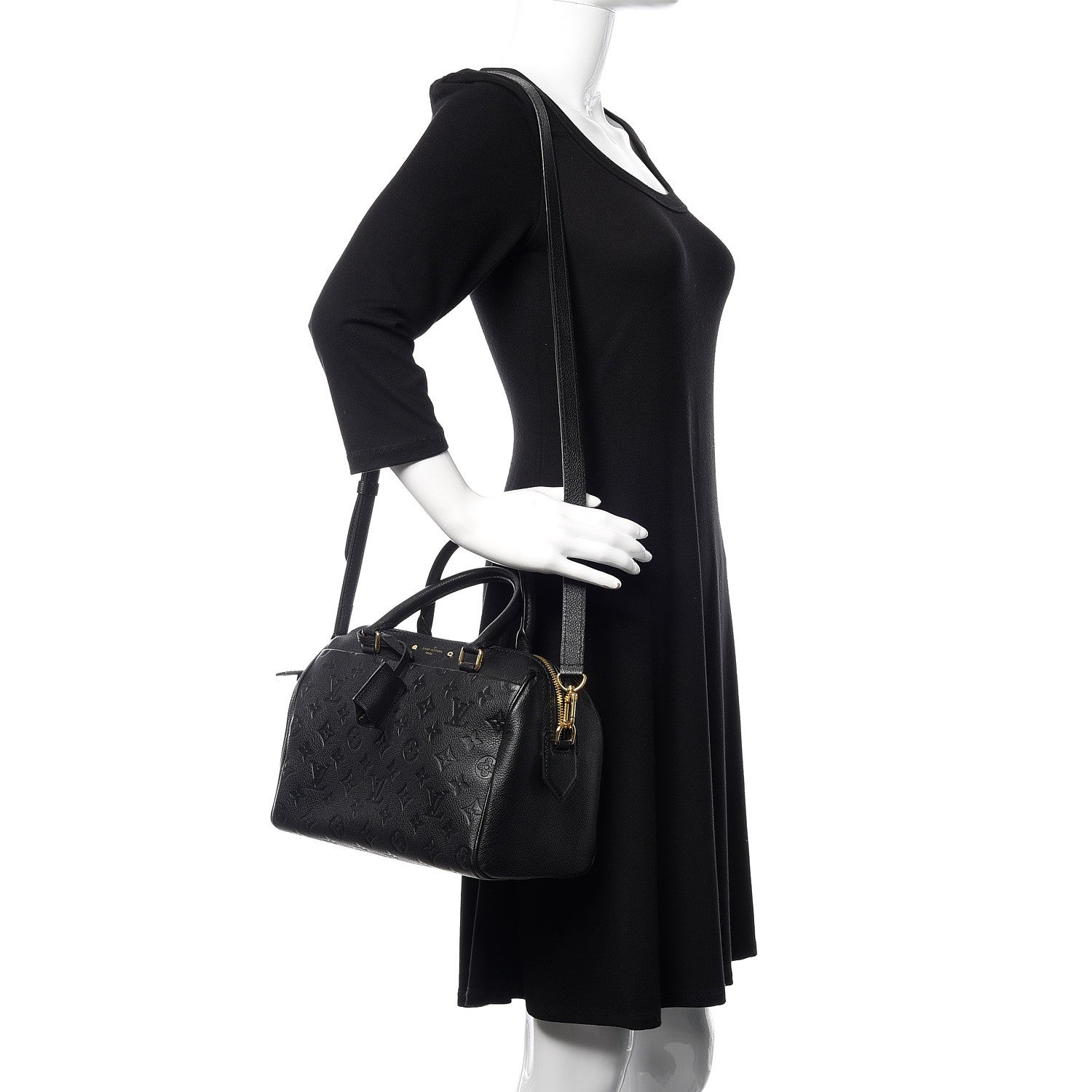 Louis Vuitton Empreinte Speedy Bandouliere 25 NM Black 3 of 10