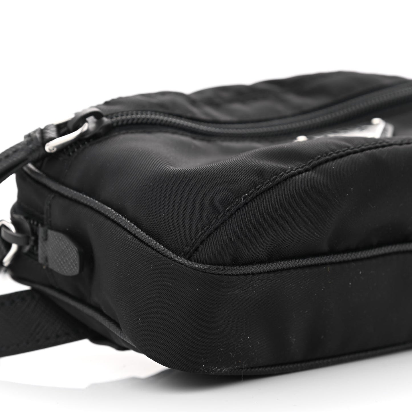 Tessuto Nylon Saffiano Belt Bag Black