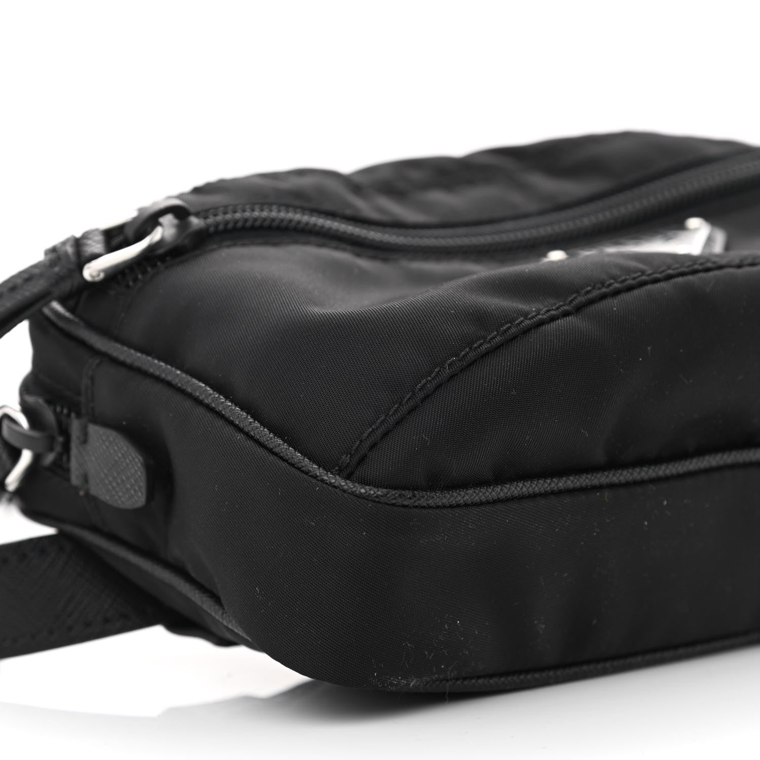 Prada Tessuto Nylon Saffiano Belt Bag Black 11 of 13